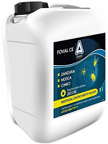 Adama Minerals ADAMA FOVAL CE INSETTICIDA MOSCHE ZANZARE CIMICI DEI LETTI ZECCHE 5 LT