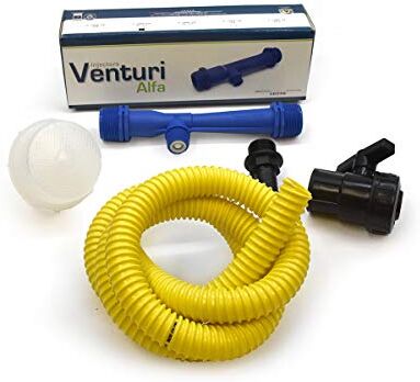 WaterShop Iniettore Venturi ø 1" 1/2" Fertilizzante + Kit Accessori , Blu