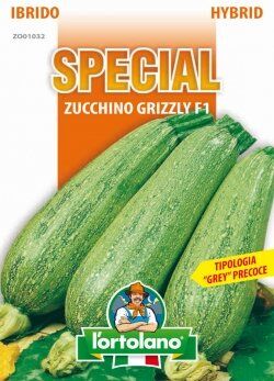 L'ORTOLANO Sementi di ortaggi ibride e selezioni speciali ad uso amatoriale in buste termosaldate (80 varietà) (ZUCCHINO GRIZZLY F1)