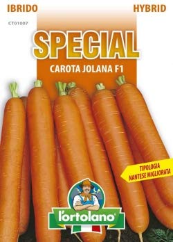 L'ORTOLANO Sementi di ortaggi ibride e selezioni speciali ad uso amatoriale in buste termosaldate (80 varietà) (CAROTA JOLANA F1)