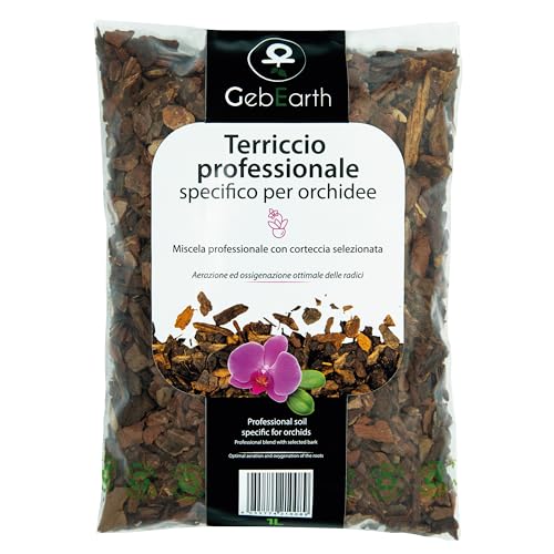 GebEarth ® , Substrato per Orchidee da 1 Litro【 Terriccio Professionale per tutte le Orchidee 】