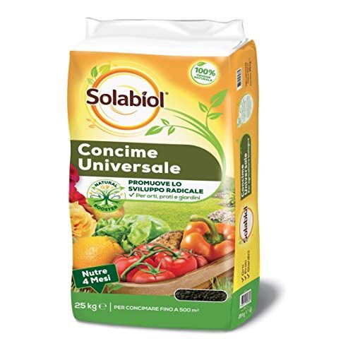 Solabiol Concime Biologico Granulare per Orto e Giardini con Tecnologia Natural Booster 25 Kg