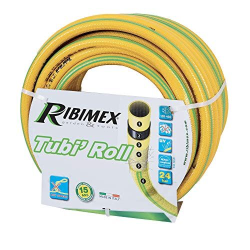 Ribimex Tubo TUBIROLL antiavvitamento 4 strati giallo, 25m diam 15mm