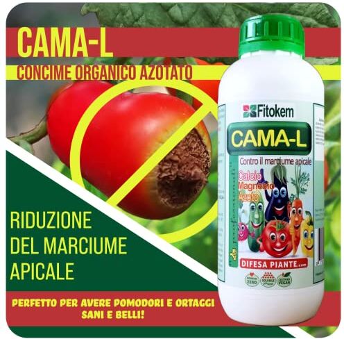 Fitokem CAMA-L 1 KG   concime orto contro marciume apicale del pomodoro 1 CHILO 800ml per piante  Cama l