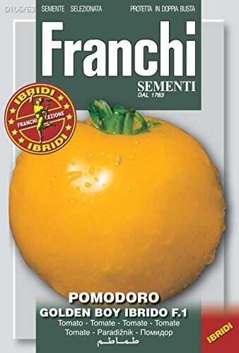 Franchi Seeds of Italy SEMI DI POMODORO GIALLO ORO GOLDEN BOY IBRIDO F.1 FRANCHI SEMENTI SEMENTI SELEZIONATE DBOS BUSTINA GR 0,15