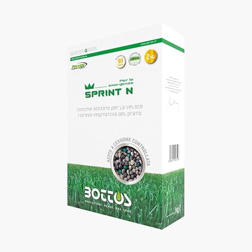 PratoErboso Bottos Sprint N 25kg Concime Fertilizzante granulare per tappeti erbosi Azoto a cessione programmata per l'immediato rinverdimento Prato Erboso Shop