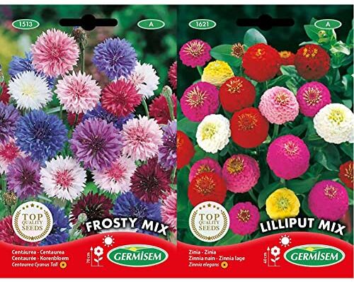 Germisem Frosty Mix Semi di Fiordaliso 1.5 g & Lilliput Mix Semi di Zinnia 1.5 g