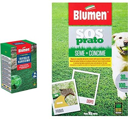 Blumen Prato Trifoglio Nano, Verde &  Prato SOS Mix 2 in 1, Verde