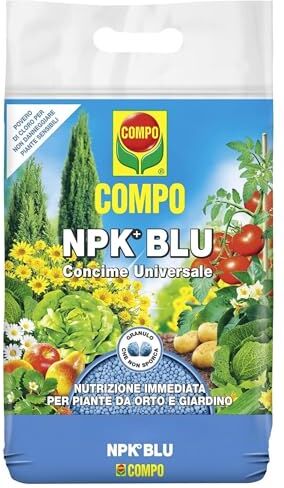 Generic Concime Universale, NPK BLU, Povero Di Cloro Per Non Danneggiare Piante Sensibili, Nutrizione Immediata Per Piante Da Orto e Giardino 4Kg