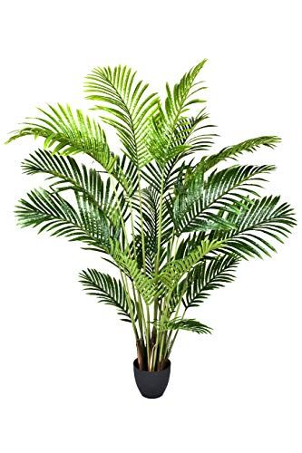 GreenBrokers 150 cm Palma Artificiale Vero Tocco Areca Phoenix in Vaso, 150cm