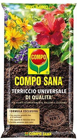 Compo SANA Terriccio Universale di qualità, Per piante d'appartamento, balcone e giardino, 80 l