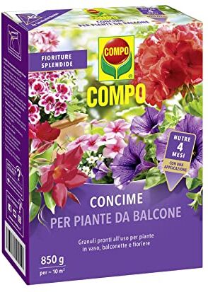 Compo Concime per Piante da Balcone, Granuli Pronti all'Uso per Piante in Vaso, Balconette e Fioriere, 850 g