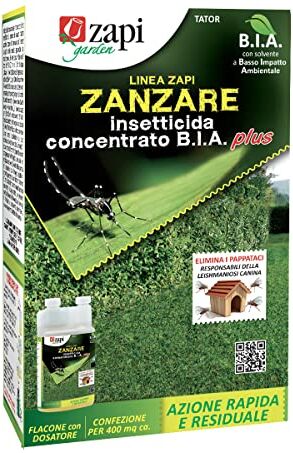 Zapi Garden Zapi Zanzare Bia Plus Insetticida Concentrato Esterno Giardino, 250ml