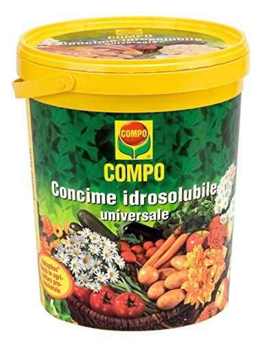 Compo Concime Idrosolubile Universale, Per Piante dell'Orto, del Giardino, da Balcone e per Tappeti Erbosi, Con cucchiaio dosatore, 1,2 kg