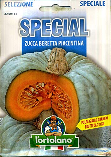 L'ORTOLANO Sementi di ortaggi ibride e selezioni speciali ad uso amatoriale in buste termosaldate (80 varietà) (ZUCCA BERETTA PIACENTINA)