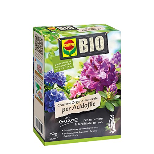 Compo BIO Concime Organo-Minerale per Acidofile, Con Guano, Consentito in Agricoltura Biologica, 750 g