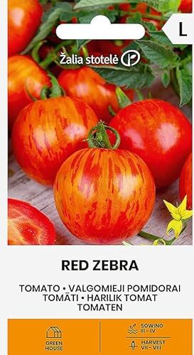 Žalia stotelė Zalia stotele   Pomodori Semi di Zebra Rossa   Semi di ortaggi   Semi di piante   Semi di pomodoro   Una varietà alta e ad alto rendimento   1 confezione