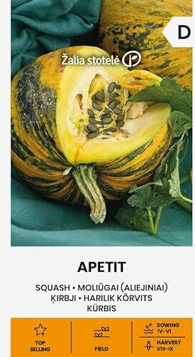 Žalia stotelė Zalia stotele   Zucca Semi dell'appetito   Semi di ortaggi   Semi di piante   Semi di zucca   La varietà è molto produttiva   1 confezione