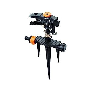 Fiskars Irrigatore a Impulso XL, Con Distanza, Getto e Rotazione Regolabili, Misura Universale, Portata Ø 26 m, 466 g, Nero/Arancione, Fiskars Irrigatore a Impulso XL, Con Distanza, Getto e Rotazione Regolabili, Misura Universale, Portata Ø 26 m, 466 g, Nero/Arancione,