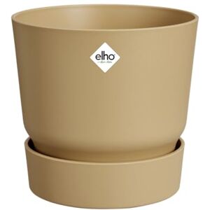 Vaso rotondo in sabbia dorata Elho Greenville 25cm Vaso rotondo in sabbia dorata Elho Greenville 25cm