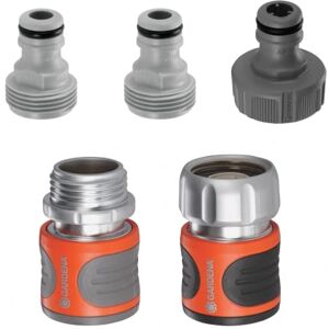 Gardena Set di connettori per Tubi Flessibili, in Metallo, 1 Gardena Set di connettori per Tubi Flessibili, in Metallo, 1