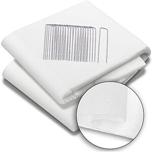 VOUNOT ® Tessuto Non Tessuto per Piante 50g/m², Telo Antigelo Piante Protezione Invernale con 20 Pioli, Vello Protettivo da Giardino 1.5x20m, Bianco VOUNOT ® Tessuto Non Tessuto per Piante 50g/m², Telo Antigelo Piante Protezione Invernale con 20 Pioli, Vello Protettivo da Giardino 1.5x20m, Bianco