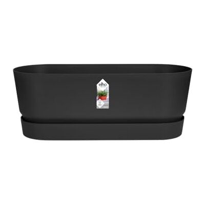 Elho Greenville Trough Long 50 Fioriera per Esterno Ø 49.0 x H 17.9 cm Nero/Living Black Elho Greenville Trough Long 50 Fioriera per Esterno Ø 49.0 x H 17.9 cm Nero/Living Black