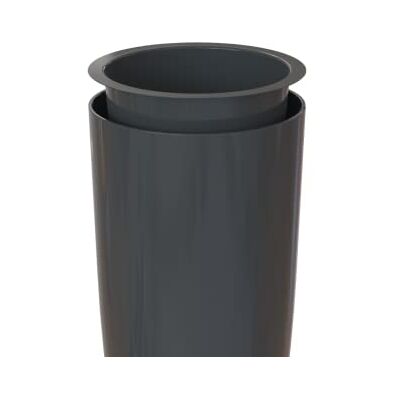 Artevasi Vaso Santorini, Vaso per Fiori a Forma Rotonda con Inserto, da Interno o Esterno, Altezza 65 cm, Antracite Artevasi Vaso Santorini, Vaso per Fiori a Forma Rotonda con Inserto, da Interno o Esterno, Altezza 65 cm, Antracite