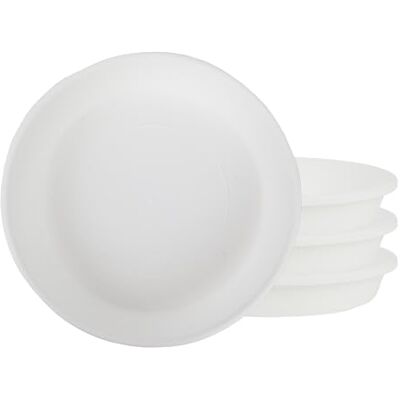 The HC Companies Sottovaso Rotondo Classico, in plastica, 15,2 cm, Confezione da 4, Colore: Bianco The HC Companies Sottovaso Rotondo Classico, in plastica, 15,2 cm, Confezione da 4, Colore: Bianco