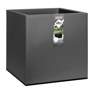 Elho Vivo Vaso da fiori finitura opaca, Nero, Realizzato con materiali riciclati Elho Vivo Vaso da fiori finitura opaca, Nero, Realizzato con materiali riciclati