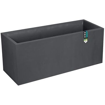 EDA VOLCANIA Fioriera in plastica "stone decor", Grigio antracite, 99,5 x 39,5 x 43,5 cm EDA VOLCANIA Fioriera in plastica "stone decor", Grigio antracite, 99,5 x 39,5 x 43,5 cm