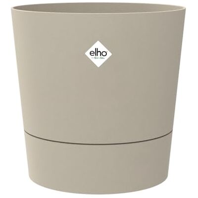 Elho Foss Round 25cm Vaso per Interno e Esterno 100% Plastica Riciclata Ø 24.5 x H 24.2 cm Mushroom Beige Elho Foss Round 25cm Vaso per Interno e Esterno 100% Plastica Riciclata Ø 24.5 x H 24.2 cm Mushroom Beige