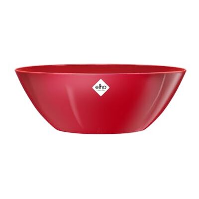 Elho Brussels Diamond Oval 36 Vaso per Interno 100% Plastica Riciclata Ø 35.5 x H 13.0 cm Lovely Red Elho Brussels Diamond Oval 36 Vaso per Interno 100% Plastica Riciclata Ø 35.5 x H 13.0 cm Lovely Red