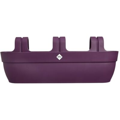 Elho Vibia Campana Easy Hanger XXL 70 Fioriera per Balcone Esterno 100% Plastica Riciclata L69 x B26.8 x H23.7 cm Porpora Acero Elho Vibia Campana Easy Hanger XXL 70 Fioriera per Balcone Esterno 100% Plastica Riciclata L69 x B26.8 x H23.7 cm Porpora Acero