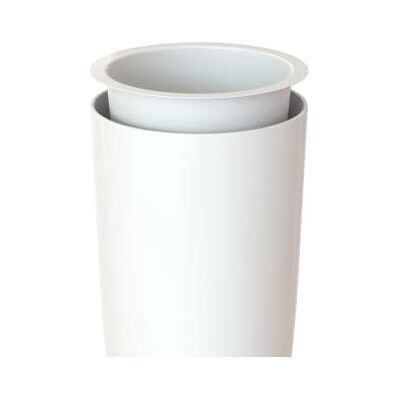 Artevasi vaso Santorini, Vaso per fiori a forma rotonda con inserto, da interno o esterno, altezza 65cm, Bianco Artevasi vaso Santorini, Vaso per fiori a forma rotonda con inserto, da interno o esterno, altezza 65cm, Bianco