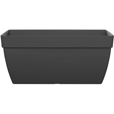 FLORUS Paris Terrace Trough 60cm Fioriera per Esterno 100% Plastica Riciclata L59 x W29 x H26 Anthracite FLORUS Paris Terrace Trough 60cm Fioriera per Esterno 100% Plastica Riciclata L59 x W29 x H26 Anthracite