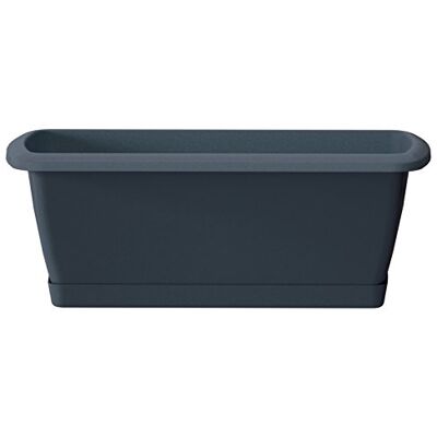 Prosperplast Jardinera ruggine con supporto in plastica in antracite 78.6 (lungo) x 18.4 (larghezza) x 14.5 (alta) cm Prosperplast Jardinera ruggine con supporto in plastica in antracite 78.6 (lungo) x 18.4 (larghezza) x 14.5 (alta) cm