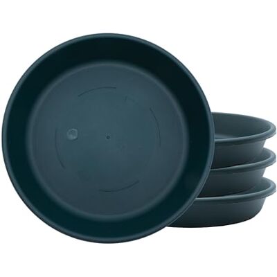 The HC Companies Sottovaso Rotondo Classico, in plastica, 15,2 cm, Confezione da 4, Colore: Verde The HC Companies Sottovaso Rotondo Classico, in plastica, 15,2 cm, Confezione da 4, Colore: Verde