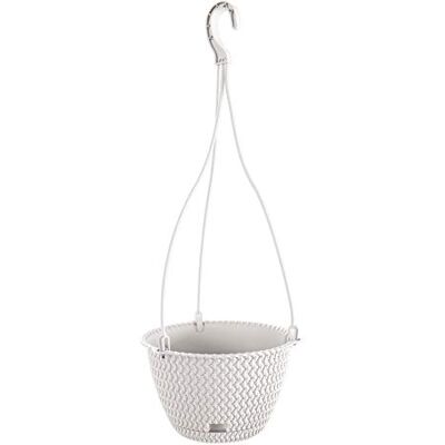 Prosperplast TONDO pentola appesa 4,8L SPLOFY plastica rotondo WS IN BIANCO, 27 x 16,6 cm Prosperplast TONDO pentola appesa 4,8L SPLOFY plastica rotondo WS IN BIANCO, 27 x 16,6 cm