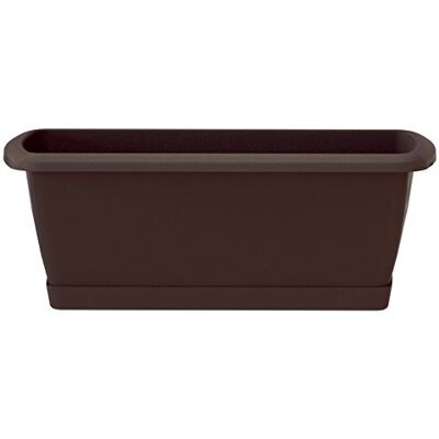 Prosperplast Giardiniere Arrugginizione con supporto in plastica marrone 49 (Long) x 18.4 (larghezza) x 14.5 (alto) cm Prosperplast Giardiniere Arrugginizione con supporto in plastica marrone 49 (Long) x 18.4 (larghezza) x 14.5 (alto) cm