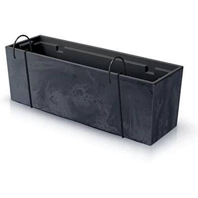 Prosperplast Effetto Beton Case URBI W Pot, Dimensions 580x180x195 mm, colore antracite Prosperplast Effetto Beton Case URBI W Pot, Dimensions 580x180x195 mm, colore antracite
