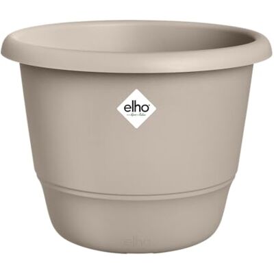 Elho Amiga Round 40 Vaso per interno e esterno 100% Plastica Riciclata Ø 39.0 x H 29.3 cm Mushroom Beige Elho Amiga Round 40 Vaso per interno e esterno 100% Plastica Riciclata Ø 39.0 x H 29.3 cm Mushroom Beige