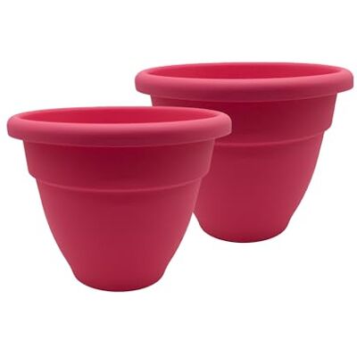 The HC Companies Fioriere, rosa rosa, 30,5 cm (confezione da 2) The HC Companies Fioriere, rosa rosa, 30,5 cm (confezione da 2)