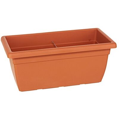 Dehner Akea – Fioriera, circa 80 x 34 x 39 cm, in plastica, terracotta Dehner Akea – Fioriera, circa 80 x 34 x 39 cm, in plastica, terracotta