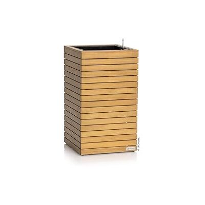 Lechuza Vaso per piante Palo Natural Wood 45 alto, in legno di eucalipto, con sistema di irrigazione, indicatore del livello dell'acqua e inserto per piante, superficie in vero legno, 44 x 44 x 77 Lechuza Vaso per piante Palo Natural Wood 45 alto, in legno di eucalipto, con sistema di irrigazione, indicatore del livello dell'acqua e inserto per piante, superficie in vero legno, 44 x 44 x 77