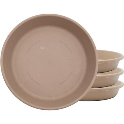 The HC Companies Sottovaso Rotondo Classico, in plastica, 15,2 cm, Confezione da 4, Colore: arenaria The HC Companies Sottovaso Rotondo Classico, in plastica, 15,2 cm, Confezione da 4, Colore: arenaria