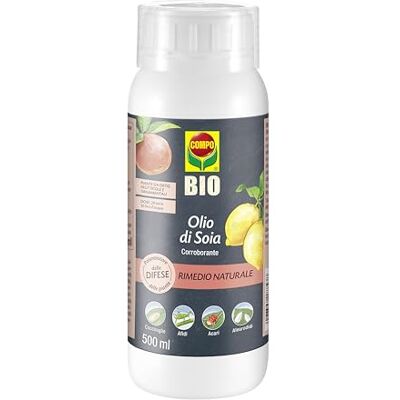 Compo BIO Olio di Soia Concentrato, Potenziatore delle Difese delle Piante nei confronti di Insetti, Afidi, Acari e Cocciniglia, 100% Naturale, 500 ml Compo BIO Olio di Soia Concentrato, Potenziatore delle Difese delle Piante nei confronti di Insetti, Afidi, Acari e Cocciniglia, 100% Naturale, 500 ml