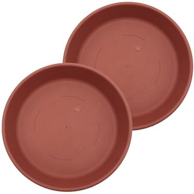 The HC Companies Sottovaso Rotondo Classico, in plastica, 35,6 cm, Colore: Argilla The HC Companies Sottovaso Rotondo Classico, in plastica, 35,6 cm, Colore: Argilla