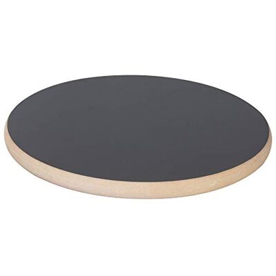 WAGNER Carrello per Piante Black Ø 29,5 x 2,5 cm I Carrello per Fiori per Interni, MDF con Rivestimento melaminico, Nero I Portavaso in Legno con Ruote I Portata 100kg I Made in Germany WAGNER Carrello per Piante Black Ø 29,5 x 2,5 cm I Carrello per Fiori per Interni, MDF con Rivestimento melaminico, Nero I Portavaso in Legno con Ruote I Portata 100kg I Made in Germany