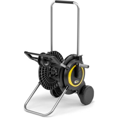 Kärcher Carrello tubolare HT 4, elevata stabilità e stabilità, facile da arrotolare e srotolare, connettore tubo angolato, nero Kärcher Carrello tubolare HT 4, elevata stabilità e stabilità, facile da arrotolare e srotolare, connettore tubo angolato, nero